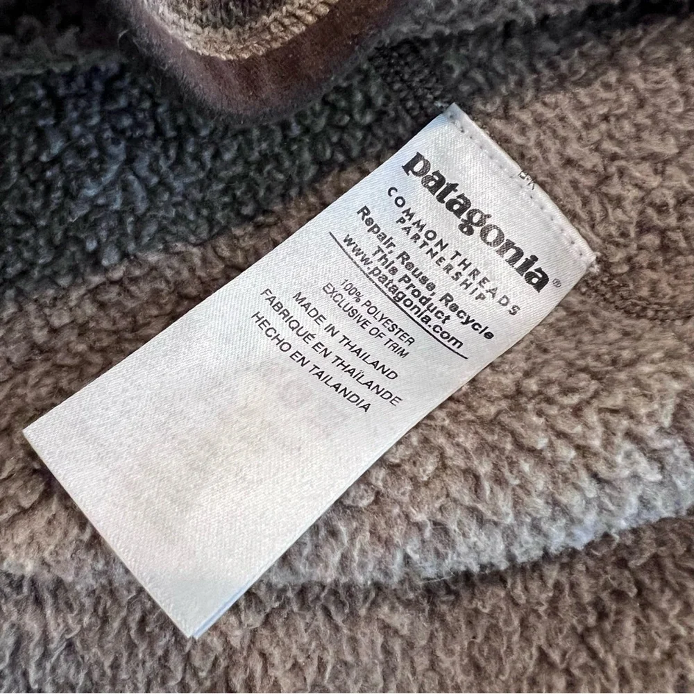 Patagonia Men’s Better Sweater 1/4 Zip Fleece Brown Polyester STY25522 Sz medium